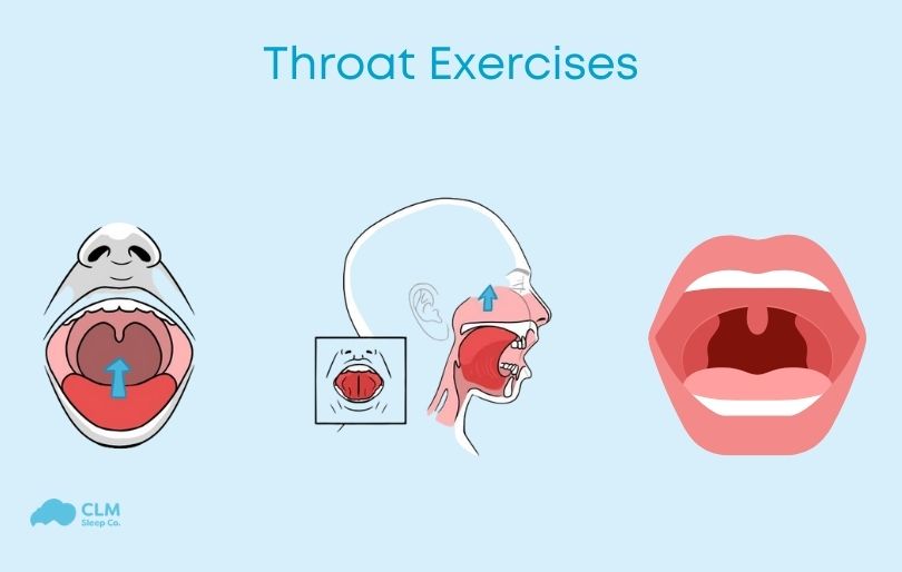 Throat exercises strengthen airway muscles, thereby reducing the fall of these muscles during sleep