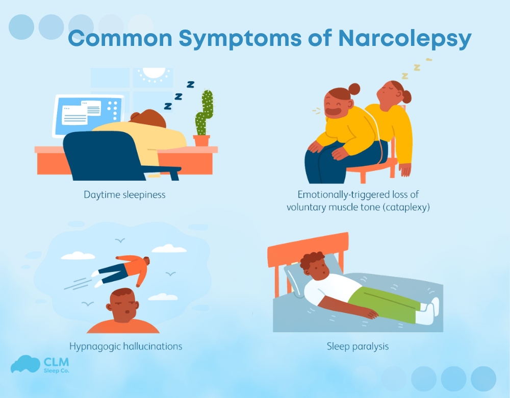 A few common symptoms of narcolepsy
